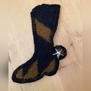 Pendleton Wool Handmade Cowboy Boot Ornament